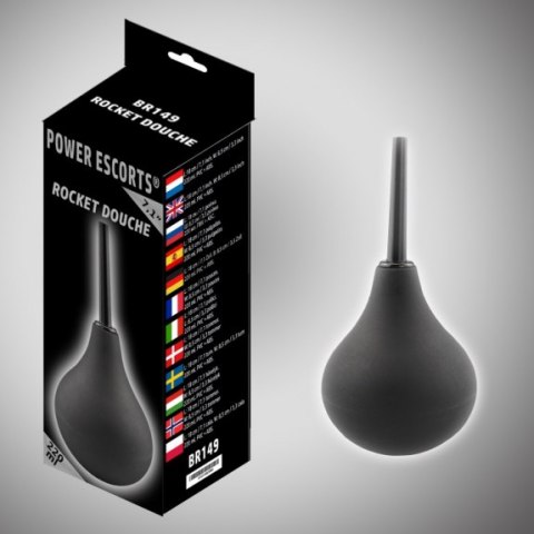 Irygator analny Rocket Power Escorts czarny duży 220 ml