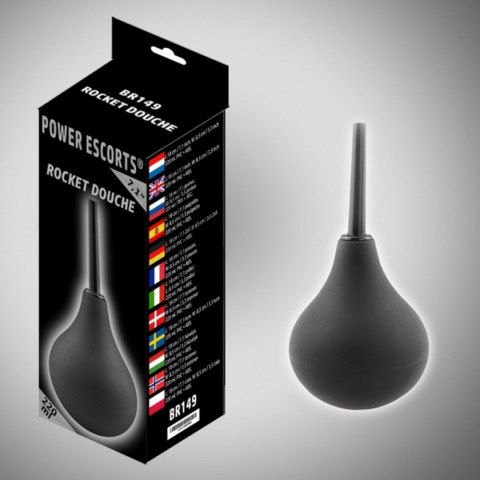 Irygator analny Rocket Power Escorts czarny duży 220 ml