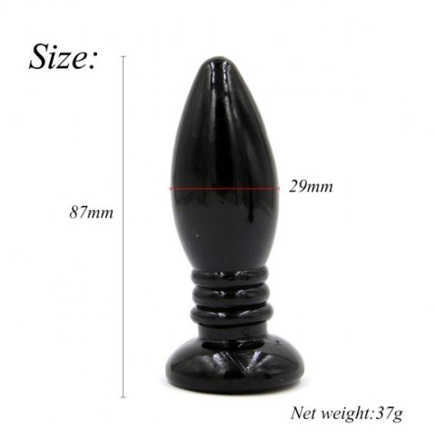 Korek analny Wiertarka rakietowa Power Escorts czarny 8,7 cm