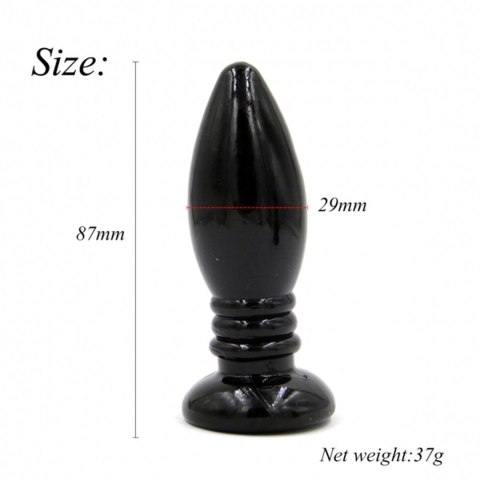 Korek analny Wiertarka rakietowa Power Escorts czarny 8,7 cm