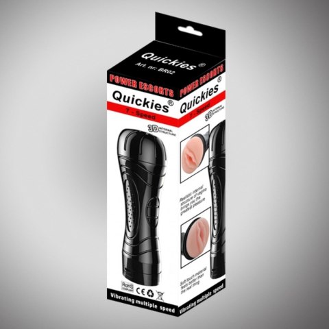 Naścienny masturbator wibrujący Power Escorts Quickies czarny 25 cm