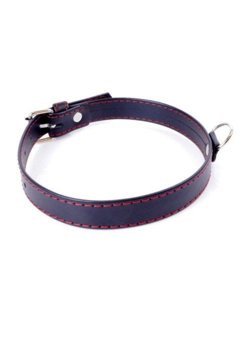 Obroża BDSM Fetish B Series z czerwoną linią 2 cm