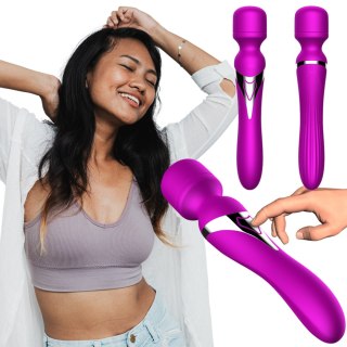 Stymulator silikonowy podwójny B Series Fox fioletowy USB