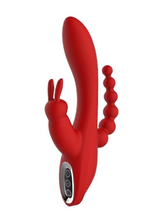 Wibrator króliczek silikonowy Hera Dream Toys czerwony 21 cm