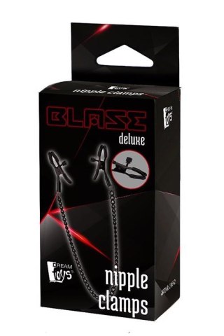 Zaciski na sutki Blaze Deluxe Dream Toys czarny z łańcuchem 32 cm