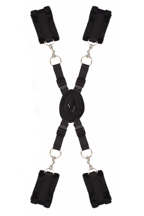 Zestaw ograniczający łóżkowy Dream Toys z mankietami futrzanymi