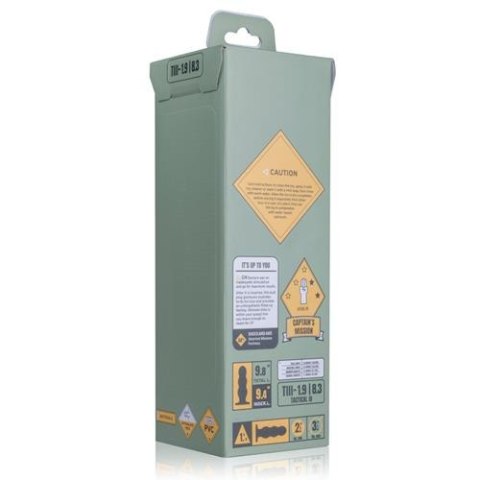 Korek analny BUTTR Tactical III żebrowany XXL czarny