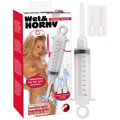 Prysznic intymny analny You2Toys Horny Shot z dwoma końcówkami 20 cm