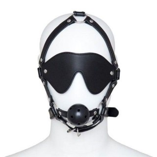 Uprząż do twarzy z maską i kneblem Toyz4lovers czarna