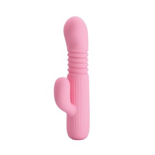 Wibrator Pretty Love Leopold silikonowy z pchaniem USB