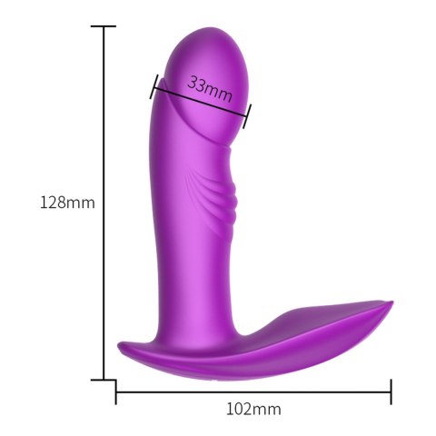 Wibrator analny majtkowy silikonowy B Series Fox USB z ogrzewaniem