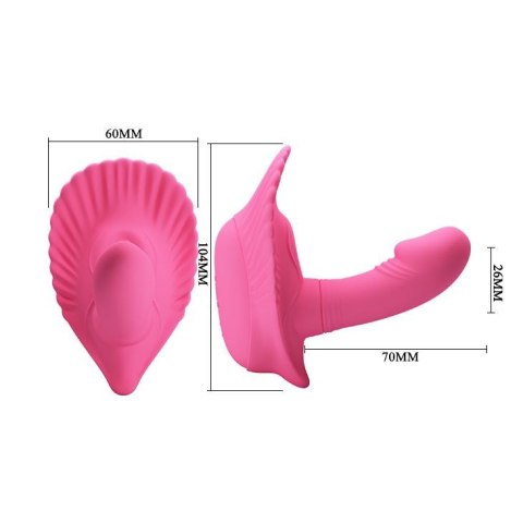 Wibrator z aplikacją Pretty Love Fancy Clamshell muszelkowy wodoodporny
