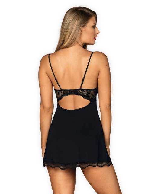 Babydoll Luvae z stringami Obsessive czarny S/M