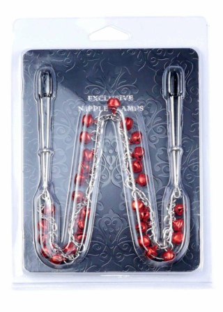 Klipsy na sutki regulowane z łańcuszkiem Fetish B Series 42 cm