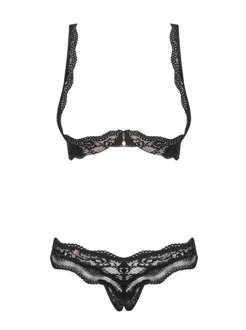 Komplet bielizny Luvae otwarty Obsessive czarny L/XL