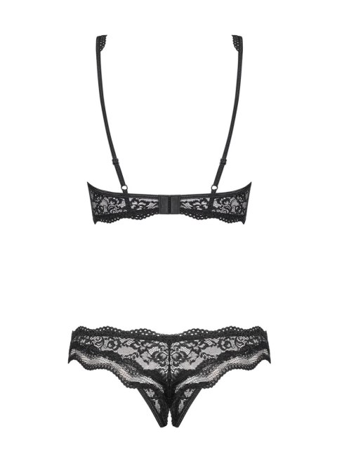 Komplet bielizny Luvae otwarty Obsessive czarny L/XL