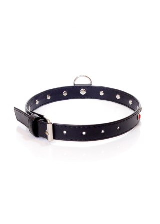 Obroża z czerwonymi kryształkami Fetish B Series 2 cm
