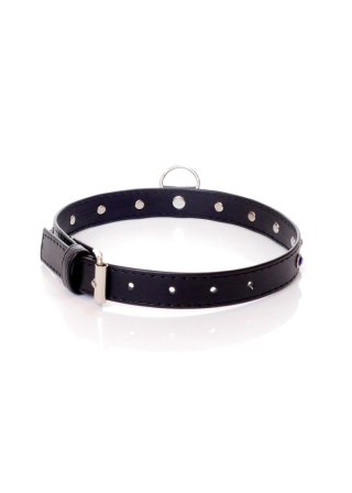 Obroża z kryształkami Fetish B Series granatowa 2 cm