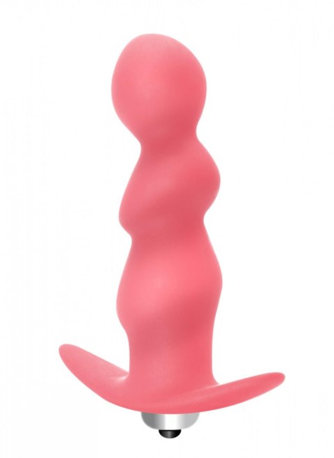 Spiralny korek analny wibrujący Lola Toys różowy 9,5 cm LR44