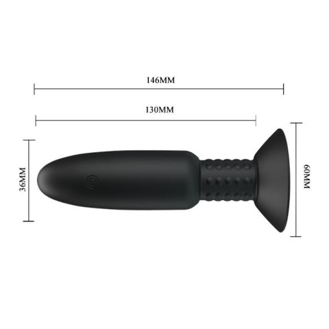 Wibrujący koralikowy korek analny Pretty Love USB wodoodporny