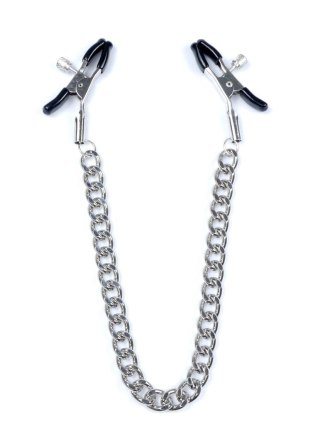 Zaciski na sutki regulowane z łańcuszkiem Fetish B Series 39 cm