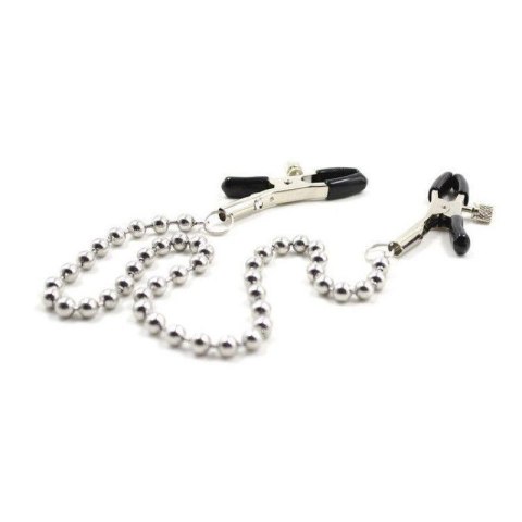 Zaciski na sutki z łańcuszkiem Toyz4lovers regulowane czarne
