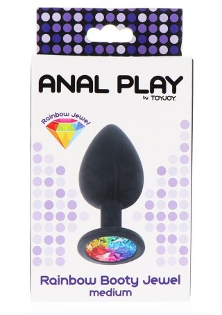 Korek analny ToyJoy Booty Jewel silikonowy czarny 8 cm