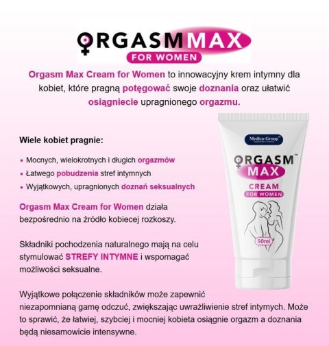Krem stymulujący Orgasm Max dla kobiet Medica 50 ml