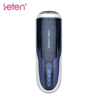 Masturbator Leten rotacyjny z wibracjami niebieski 32 cm