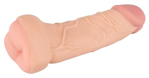 Masturbator Nature Skin 2w1 przedłużka penisa TPE 21 cm
