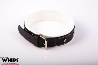 Obroża damska Whips Collection biała 4 cm