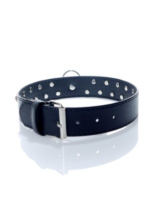 Obroża z czerwonymi kryształkami Fetish B Series 3 cm regulowana