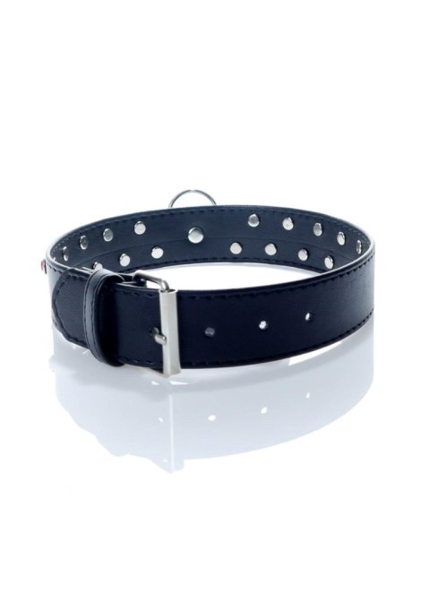 Obroża z czerwonymi kryształkami Fetish B Series 3 cm regulowana