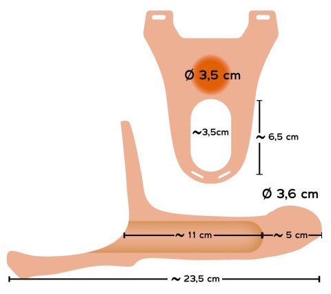 Proteza penisa silikonowa You2Toys 5 cm