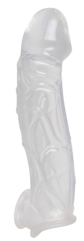 Przezroczysta przedłużka na penisa Crystal Clear z pierścieniem 23 cm