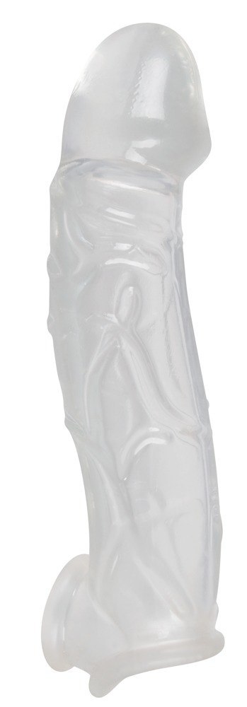Przezroczysta przedłużka na penisa Crystal Clear z pierścieniem 23 cm
