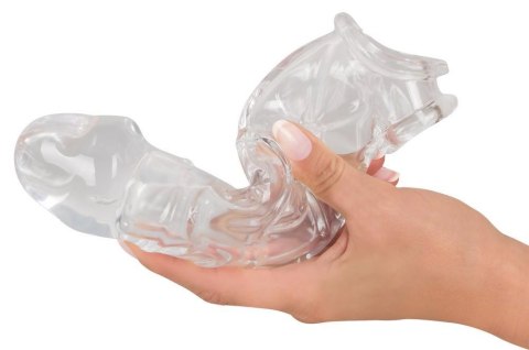 Przezroczysta przedłużka na penisa Crystal Clear z pierścieniem 23 cm