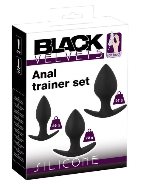 Zestaw korków analnych Black Velvets silikon 3 sztuki