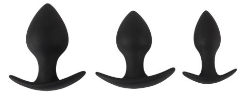Zestaw korków analnych Black Velvets silikon 3 sztuki