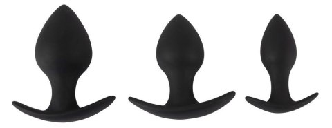 Zestaw korków analnych Black Velvets silikon 3 sztuki