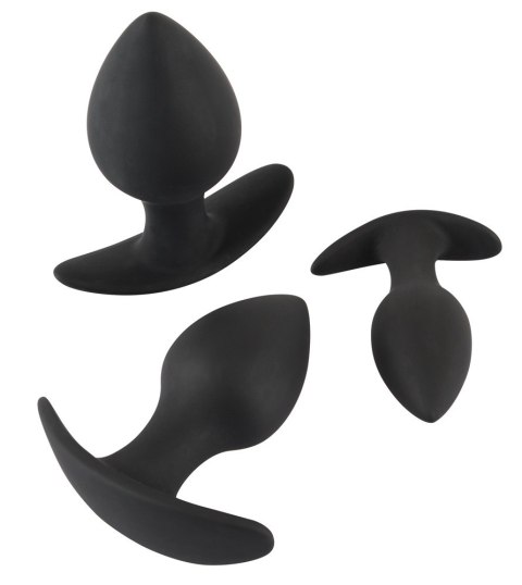 Zestaw korków analnych Black Velvets silikon 3 sztuki
