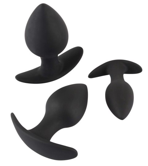 Zestaw korków analnych Black Velvets silikon 3 sztuki