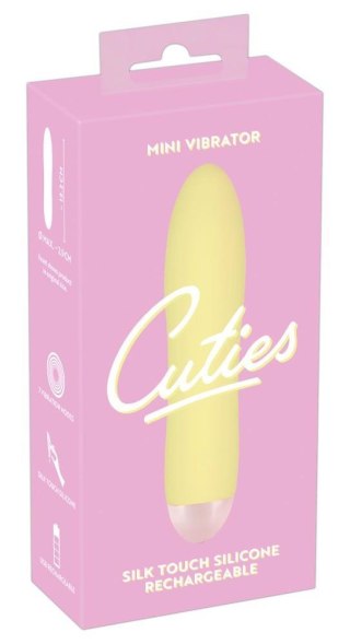 Mini wibrator Cuties żółty USB 13 cm