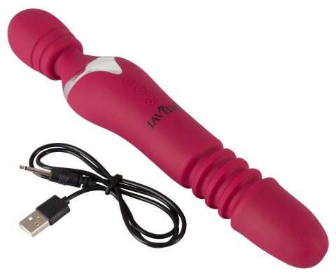Wibrator Javida rozgrzewający z pchnięciami 27 cm USB