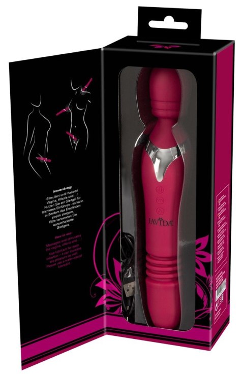 Wibrator Javida rozgrzewający z pchnięciami 27 cm USB