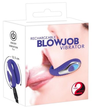 Wibrator doustny You2Toys Blow Job Vibe fioletowy 12,5 cm