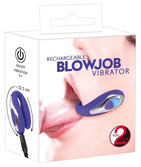 Wibrator doustny You2Toys Blow Job Vibe fioletowy 12,5 cm
