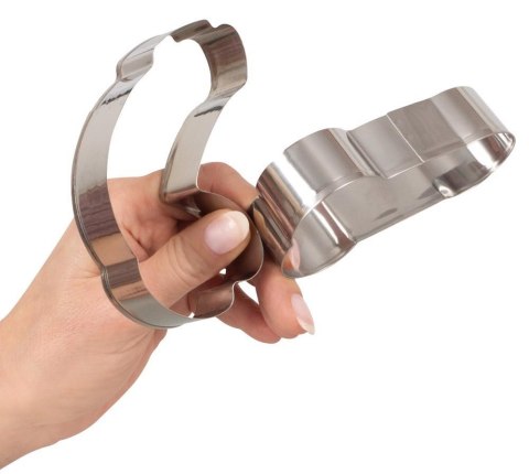 Zestaw 2 metalowych wykrawaczek do ciastek penis 10 cm