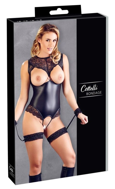 Body z podwiązkami i kajdankami Cottelli BONDAGE S