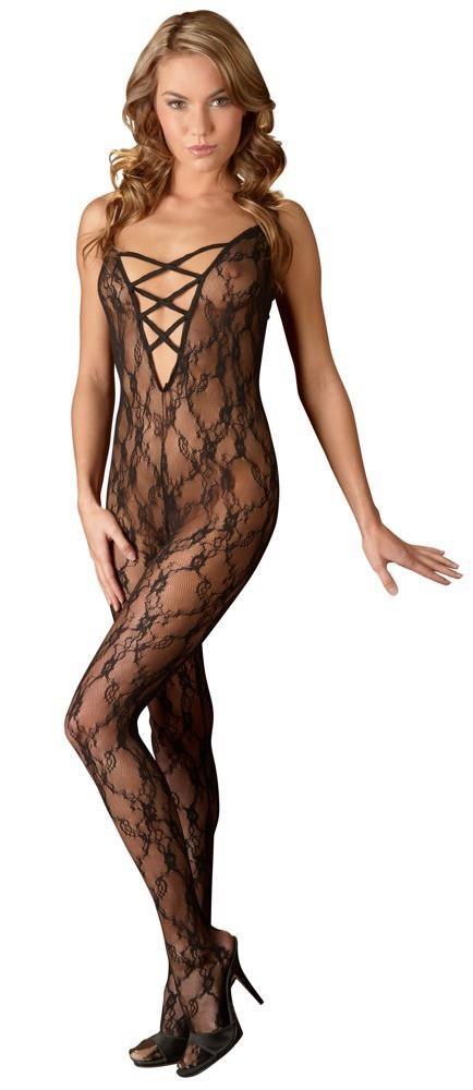 Bodystocking koronkowy Lace Catsuit NO:XQSE S/M ze stopą